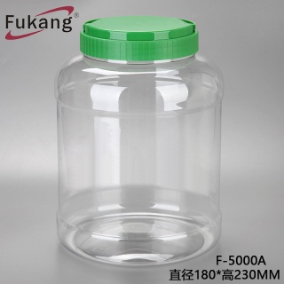 东莞塑料瓶厂家批发5000ml罐子 麦片包装塑料罐 透明食品级pet瓶子